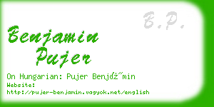 benjamin pujer business card